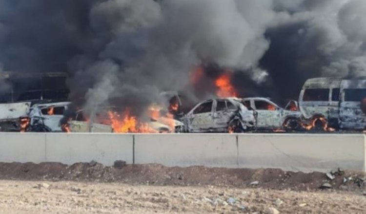 عاجل | حريق 30 سيارة في حادث مروري مؤسف يسفر عن 32 وفاة و63 مصاب في اسكندرية مصر