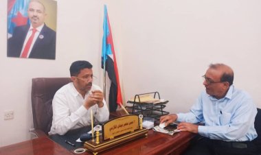 غيثان يطلع على سير نشاط منسقية الانتقالي بجامعة أبين