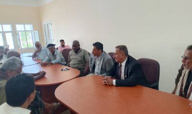 للاطلاع على اوضاعه.. رئيس انتقالي أبين يزور مركز أبحاث الكود