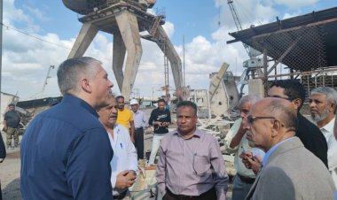 وفد الماني يتفقد ميناء الإصطياد السمكي بعدن