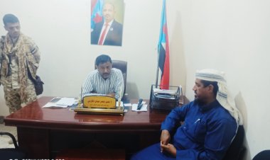 أبين: غيثان يطلع من مأمور خنفر على مصفوفة من المشاريع المنفذة والمشاريع التي ستشهدها المديرية في بداية العام