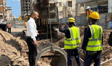 بن جرادي يتفقد سير عمل المرحلة 3 من مشروع تصريف مياه الأمطار