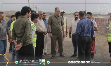 المهندس معين الماس يدشن عمل محطة الوزن المحوري بالعند  في لحج