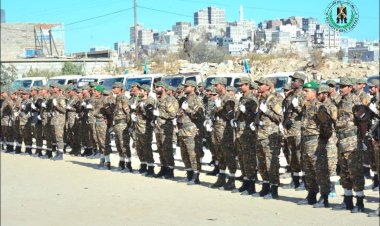 قوات الحزام في يافع تدشن العام التدريبي 2024 بعرض عسكري لوحدات رمزية
