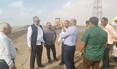 المهندس معين الماس يطلع على سير أعمال تنفيذ مشروع صيانة الجهة اليمين من الخط الدولي العلم_ دوفس