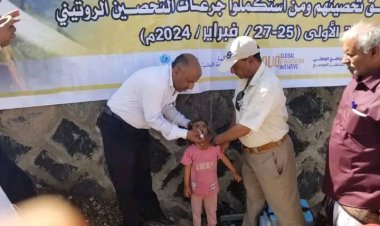 مدير عام مديرية الحصين يدشن الحملة الوطنية الطارئة للتحصين ضد مرض شلل الأطفال