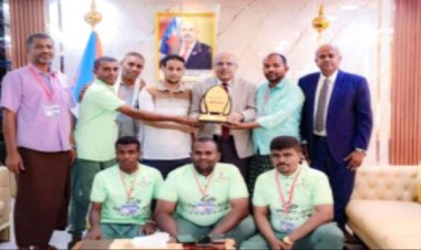 الكثيري يستقبل بعثة فريق نادي شباب القطن المتوّج بطلا للمسابقة الثقافية لأندية المحافظات المحررة