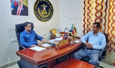 الكريحي كنعان يلتقي مدير  إدارة الشباب والرياضة في انتقالي أبين