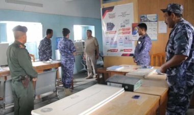 العميد المنهالي يطّلع على سير العمل بأمن غيل باوزير ويدعو المواطنين إلى الوقوف خلف القيادة الجديدة