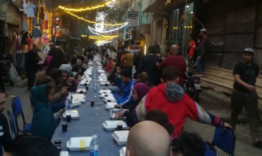 أطول مائدة إفطار بالجيزة في مصر بحضور رموز العمرانية