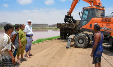 باخبيرة يطلع على سير عمل تأهيل وصيانة احواض معالجة مياه الصرف الصحي في كابوتا