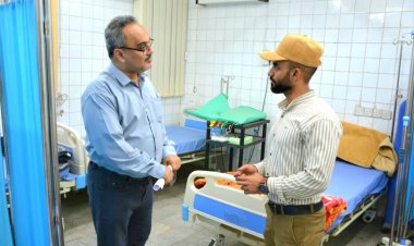 مدير عام صيرة يطلع على قسم مرضى الإسهالات المائية بمجمع القطيع وخدمات مجمع الميدان