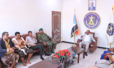 رئيس تنفيذية انتقالي شبوة يلتقي قائد اللواء السابع صاعقة
