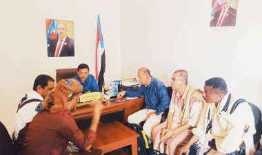 رئيس انتقالي ابين يناقش مع مديري زنجبار  وخنفر تنسيق العمل  المشترك في الدلتا