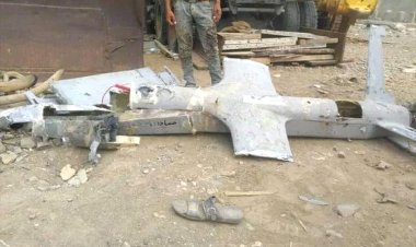 سقوط طائرة حوثية في يافع