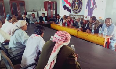 الضالع : المكتب التنفيذي للسلطة المحلية والهيئة التنفيذية لانتقالي جحاف تعقدان اجتماعا مشتركا