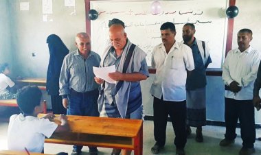 انتقالي لودر يدشن امتحانات الفصل الدراسي الثاني للتعليم الأساسي والثانوي بمدارس المديرية