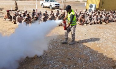 قوة حماية مطار الريان  تواصل سلسلة محاضراتها حول الإجراءات المتبعه في حالة حدوث الحرائق