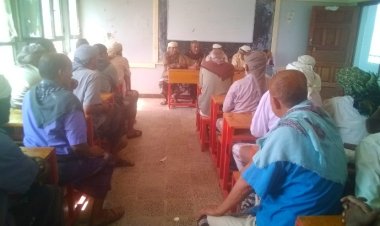 انتقالي الوضيع والسلطة المحليه يعقدان لقاء تشاوريا للمشايخ والأعيان بالمديرية