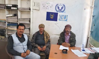 وكيل محافظة الضالع لشؤون الامن والدفاع يزور ادارة امن مديرية قعطبة