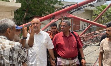 مؤسسة الاتصالات تطلع على حجم الاضرار نتيجة سقوط برج سنترال المنصورة