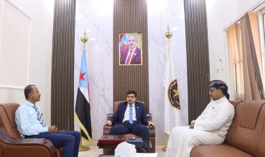 بن عفرار يناقش الاحتياجات التدريبية لانتقالي المهرة  مع هيئة التدريب والتأهيل .