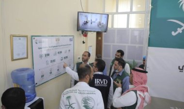 وفد من مركز سلمان للإغاثة يتفقد بعض مشاريع المركز بمحافظة المهرة