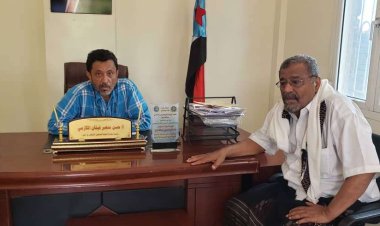 رئيس تنفيذية انتقالي أبين يلتقي وكيل المحافظة ويقف أمام قرارات معهد امين ناشر بالمحافظة