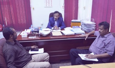 محافظ شبوة يناقش مع مديري الصحة بالمحافظة ومدير عام رضوم انتشار وباء الكوليرا في المديرية وبعض مديريات المحافظة