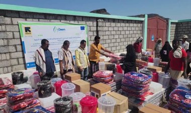 المغربي يدشن مشروع توزيع المواد غير الغذائية للنازحين المتضررين من الأمطار في الملاح