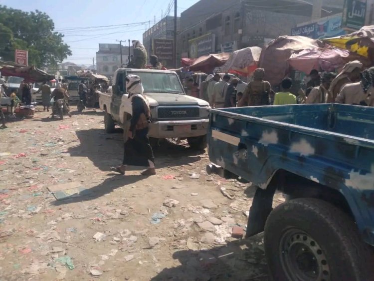 حملة أمنية مشتركة لتنظيم السوق في مديرية لودر