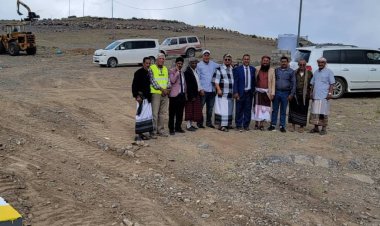 الانتهاء من أعمال مشروع الحاجز الاسمنتي في قمة جبل ثمر بيافع