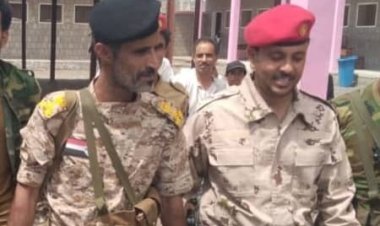 قيادة اللواء الثاني دعم واسناد بابين تعزي بوفاة  ركن توجيهها المعنوي عبدالله العمري