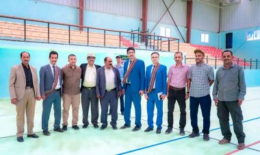 وفد وزارة الشباب والرياضة يتفقد اوضاع القطاع الرياضي، ويشيد بدعم السلطة المحلية بشبوة