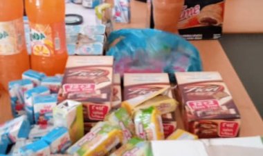 مكتب اشغال خنفر يضبط عدد من التوالف في احدى البقالات بسوق مدينة جعار