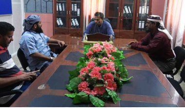 محافظ أبين يلتقي قائد الفرقة الرابعة عمالقة لحماية سد حسان الاستراتيجي