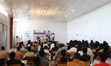 انتقالي المهرة ينظم ندوة لطلاب المعاهد الفنية حول أضرار الإدمان الإلكتروني .