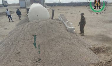 قوات الحزام الأمني بيافع تحبط عملية تهريب صهريج غاز مخالف للمواصفات قادم من مناطق مليشيات الحوثي