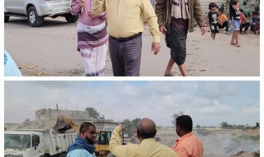 حملة نظافة في لحج بتوجيهات وتمويل من قبل السلطة المحلية في المديرية