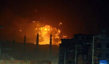 قصف امريكي يستهدف مواقع حوثية شمال صنعاء