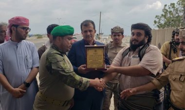 نائب رئيس تنفيذية انتقالي أبين يشهد حفل تكريم  أفراد نقطة دوفس