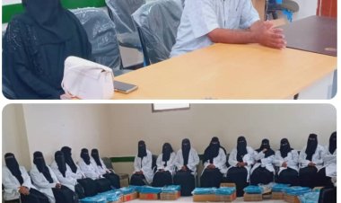 باجميل يدشن توزيع الحقائب الصحية لفريق متطوعات الشبكة المجتمعية بمديرية زنجبار بأبين