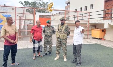 الهاشمي والكثيري يناقشان خطة تأمين مباراة شمسان والوحدة بقوات حزام امني المعلا