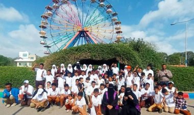 عدن.. رحلة ترفيهية لطلاب الصم والتوحد والتدخل المبكر بمدرسة خالد بن الوليد إلى حديقة الكمسري في الشيخ عثمان