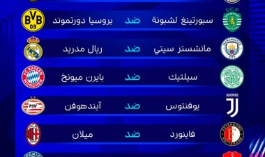 تعرف على نتائج قرعة ملحق دور الـ16 في دوري أبطال أوروبا