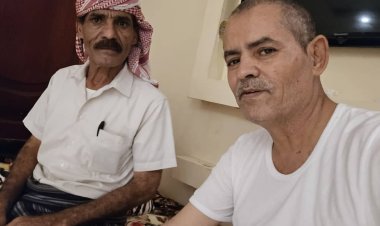 العقيد أبو نسر العوذلي يطمئن على صحة العميد عبدالكريم قاسم شائف العيسائي