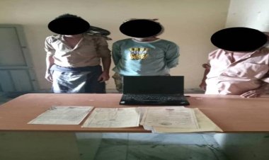 الاجهزة الامنية في محافظة ابين تلقي القبض على ثلاثة يمتهنون عملية التزوير