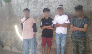 قوات الحزام الأمني في لحج تضبط أربعة متعاطين ومشتبهين بترويج مواد مخدرة