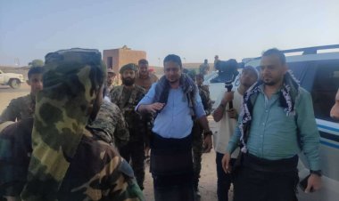 قائد قوات الحزام الأمني بمحافظة لحج يقوم بزيارة عيدية الى قطاعات قوات الحزام بالمحافظة