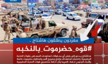 سياسيون جنوبيون يطلقون هاشتاج #قوه_حضرموت_بالنخبه